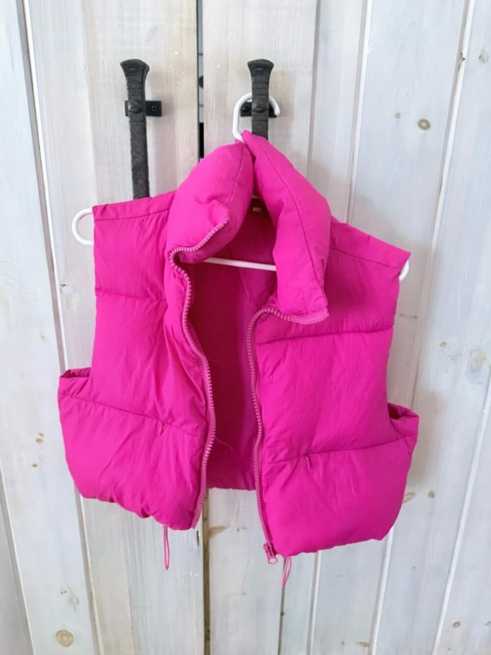 Bright Hot Pink Puffer Vest